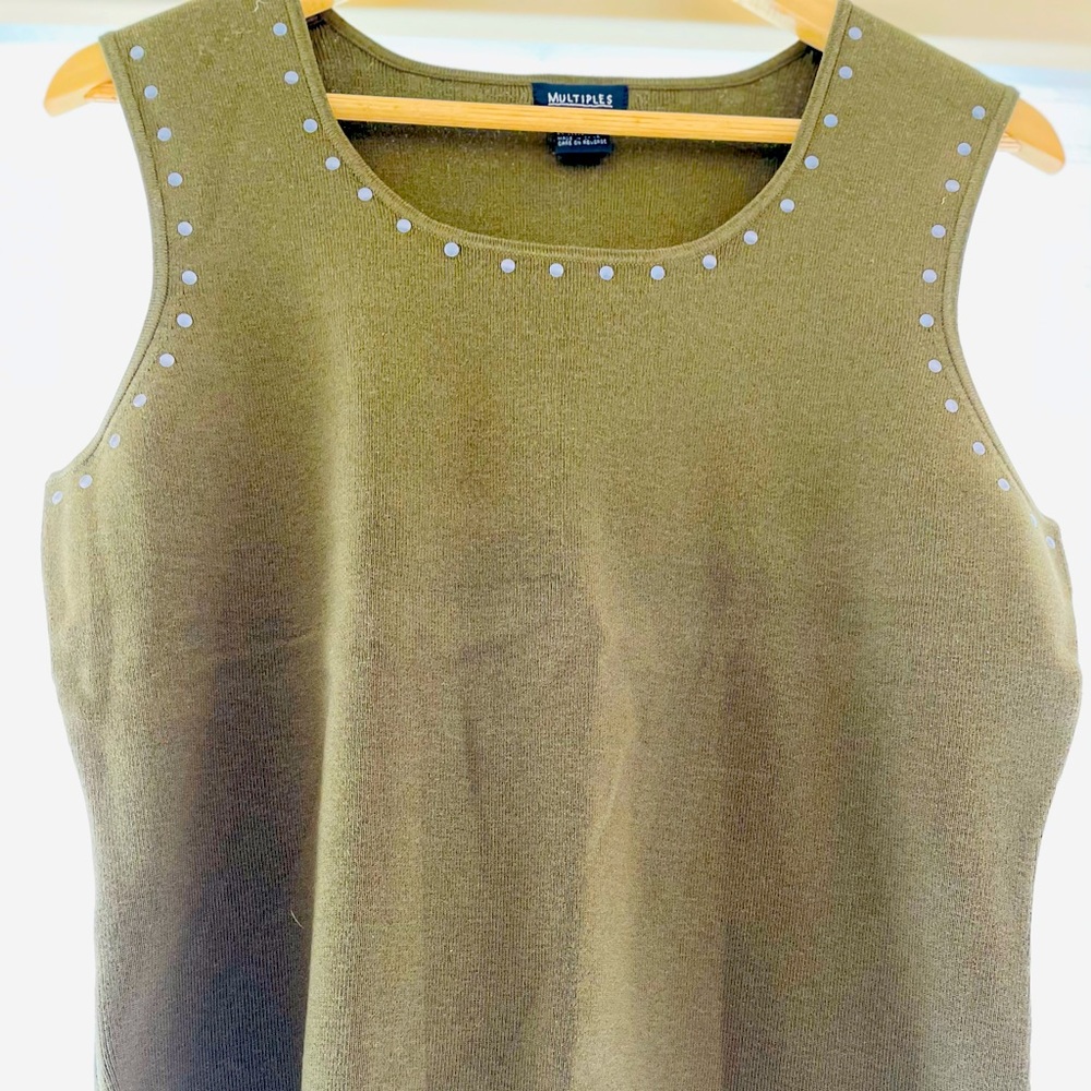Multiples brand green tank with metal studs